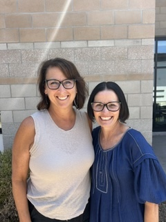 Picture of Sandy Johnson and Audrey Schengel smiling 